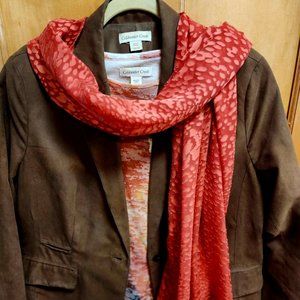 Coldwater Creek Chocolate Brown Faux Suede Blazer
